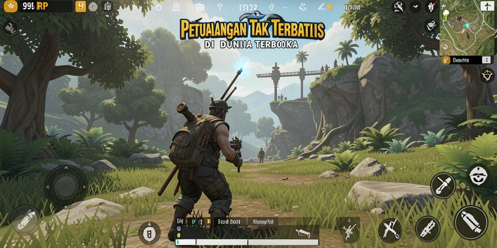 Tangkapan layar menampilkan petualangan seru di dunia terbuka.