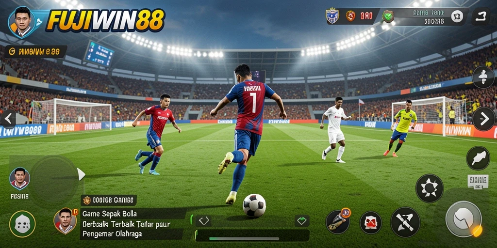 Tampilan gameplay menegangkan dari FUJIWIN88 di lapangan hijau.