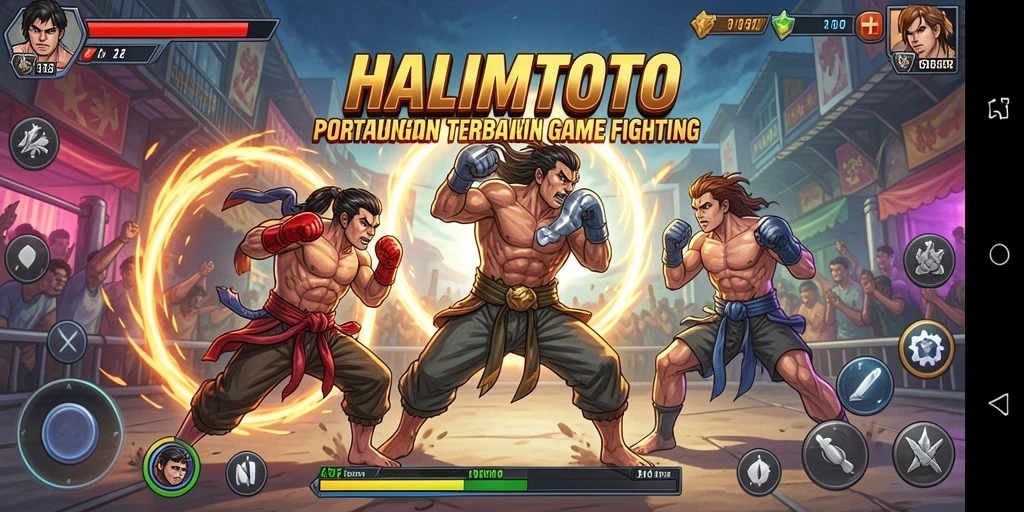 Tampilan menegangkan saat karakter bertarung dalam HALIMTOTO.