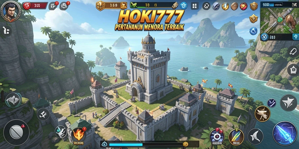 Tampilan gameplay menarik dalam HOKI777 yang menunjukkan strategi Tower Defense.