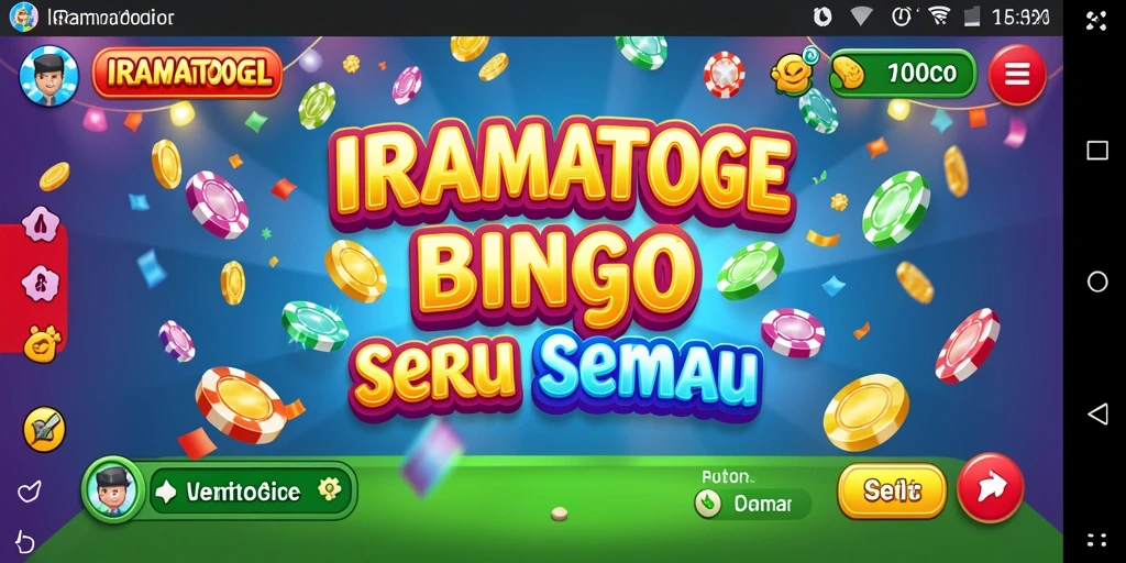 Tampilan gameplay seru dari aplikasi Bingo IRAMATOGEL.