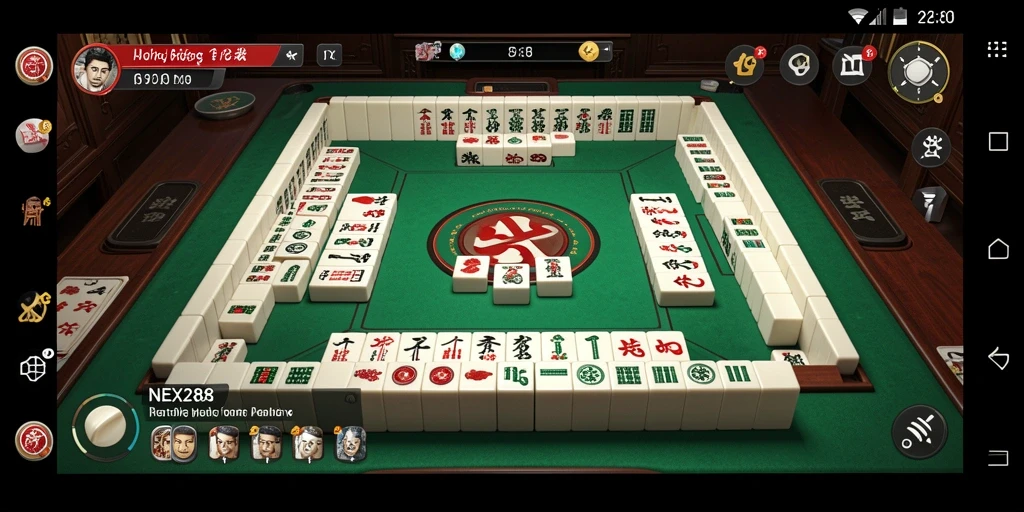 Tampilan gameplay NEX288 dengan grafik Mahjong yang menarik.