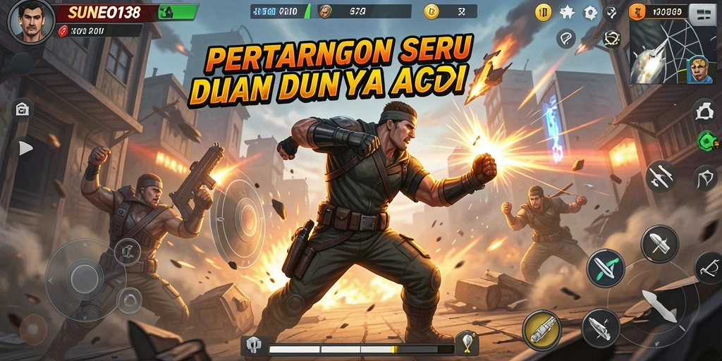 Screenshot utama SUNEO138 menampilkan aksi seru dalam gameplay Action.