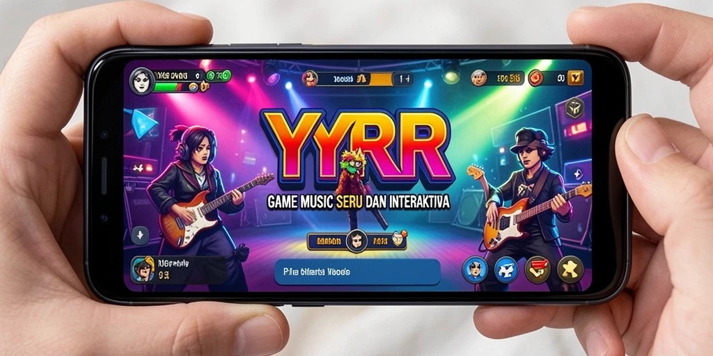 Tampilan gameplay <strong>YYRR</strong> yang mengasikan dengan irama musik.