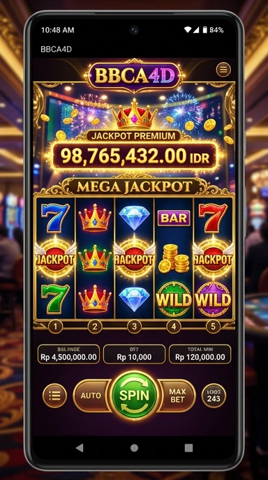 Tampilan utama aplikasi bbca4d dengan banyak pilihan aplikasi.